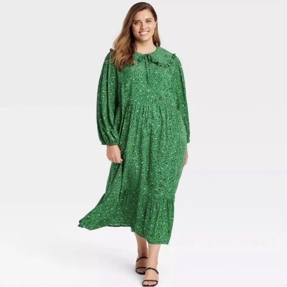 Who What Wear Spots and Dots Maxi Dress - Picture 2 of 4